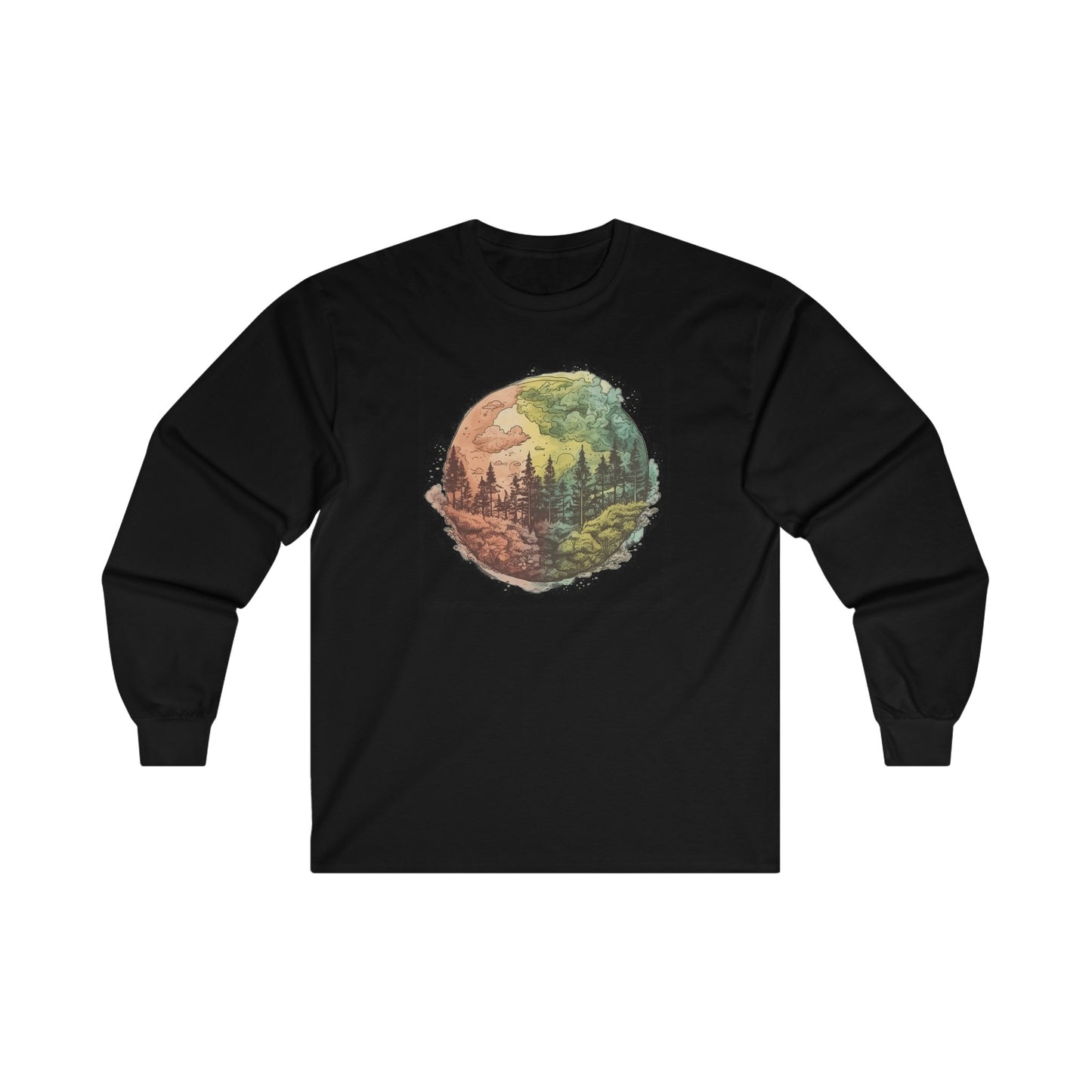 Watercolor Forest Long Sleeve Tee