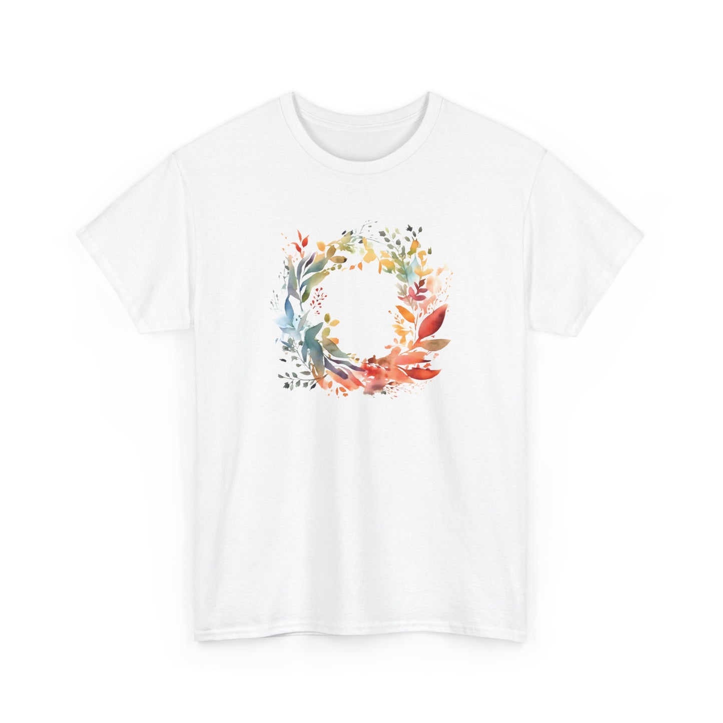 Watercolor Floral CircleShort Sleeve Tee
