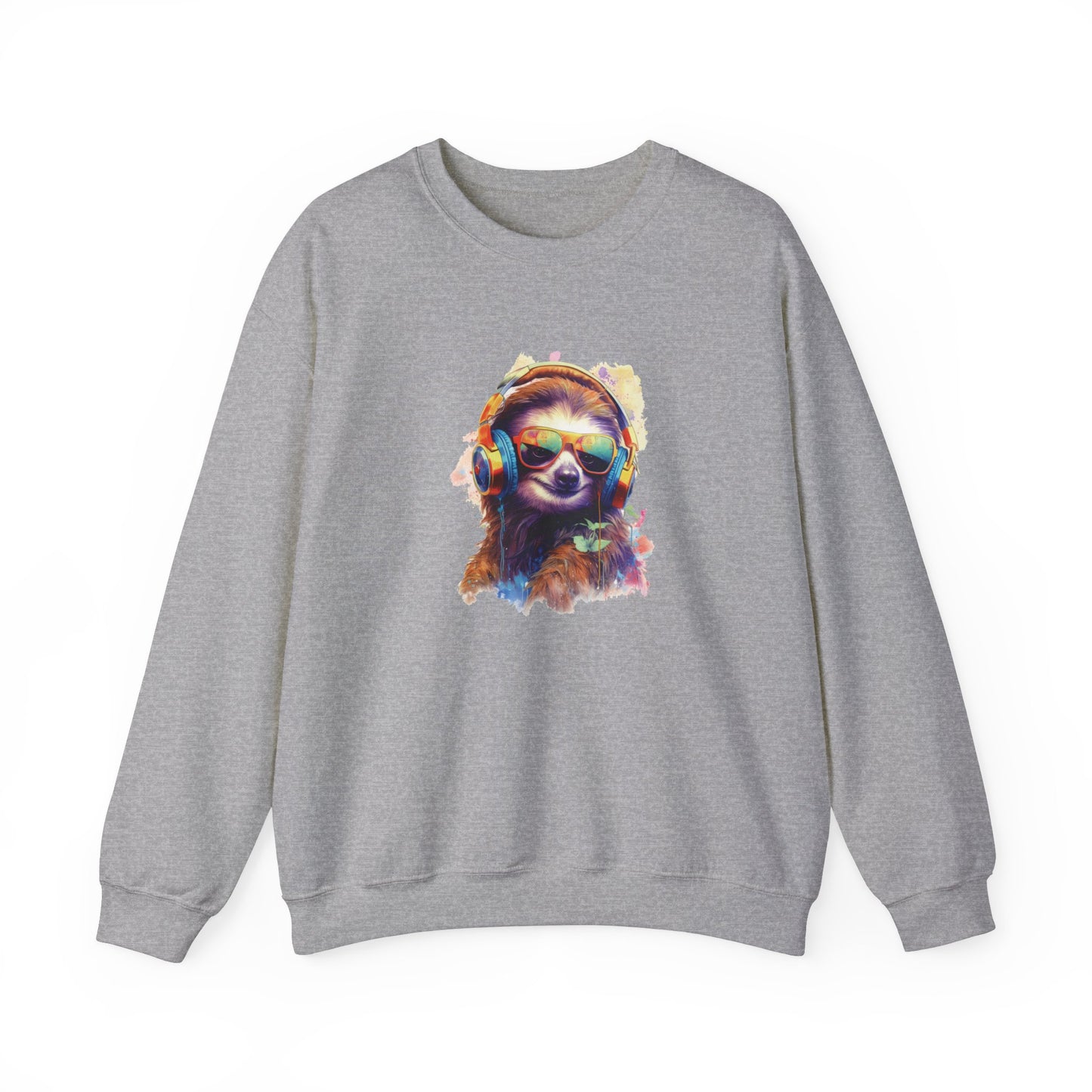 Sloth with Headphones Sweatshirt