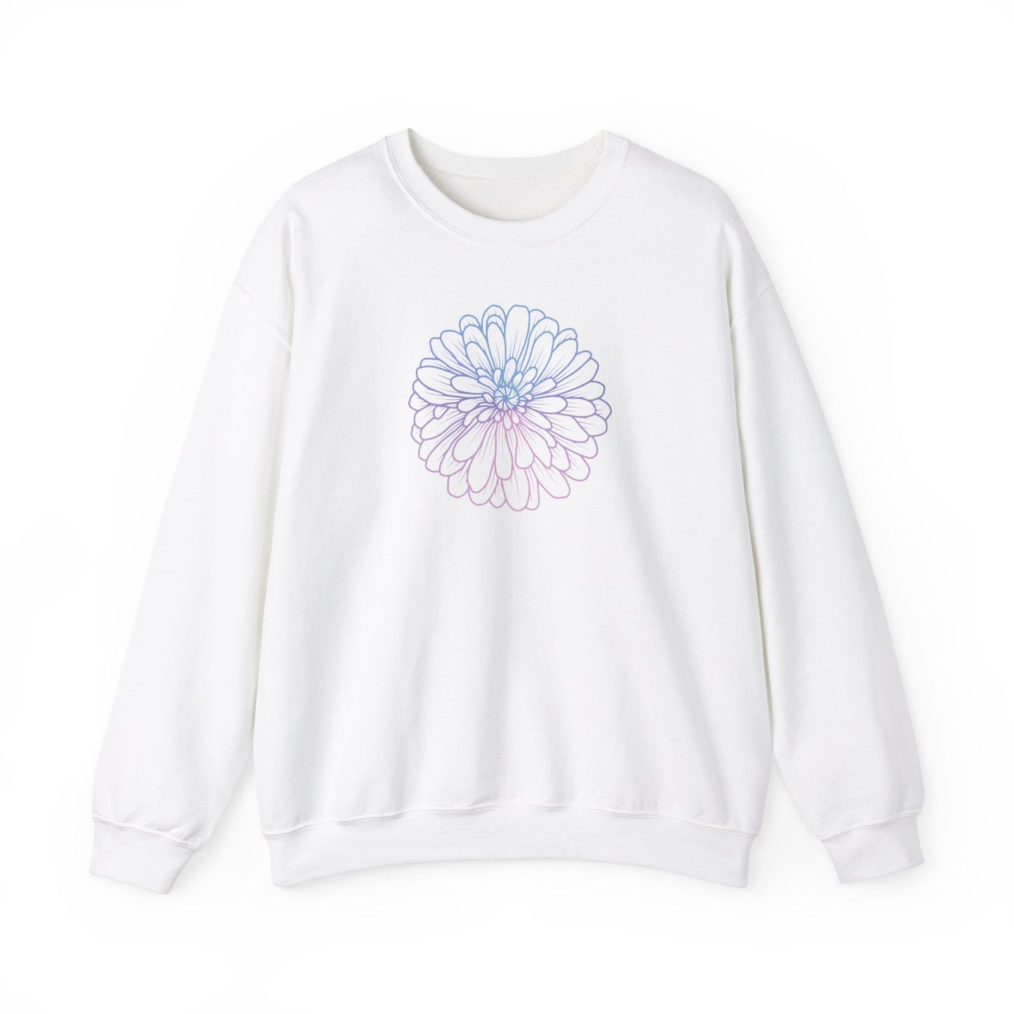Colorful Flower Outline Sweatshirt