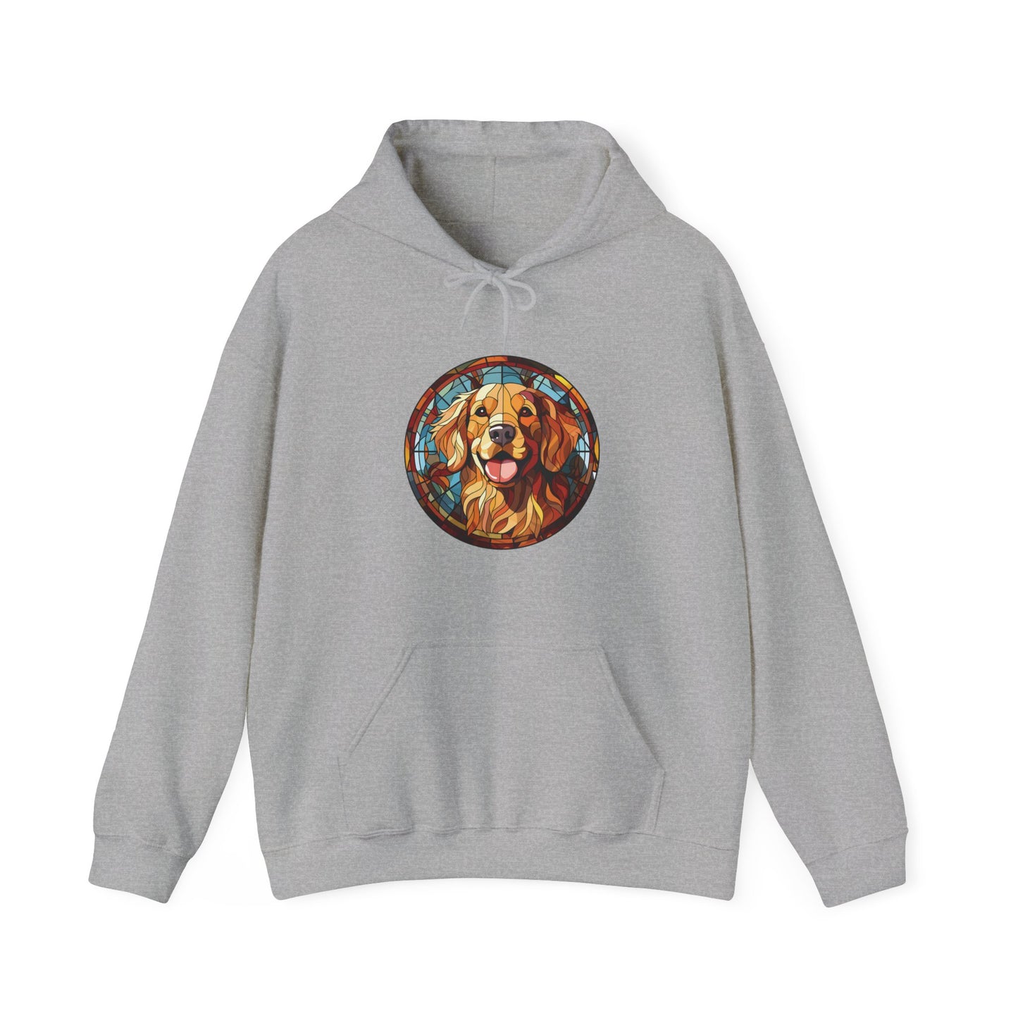 Stained Glass Golden Retriever Hooded Sweatshirt