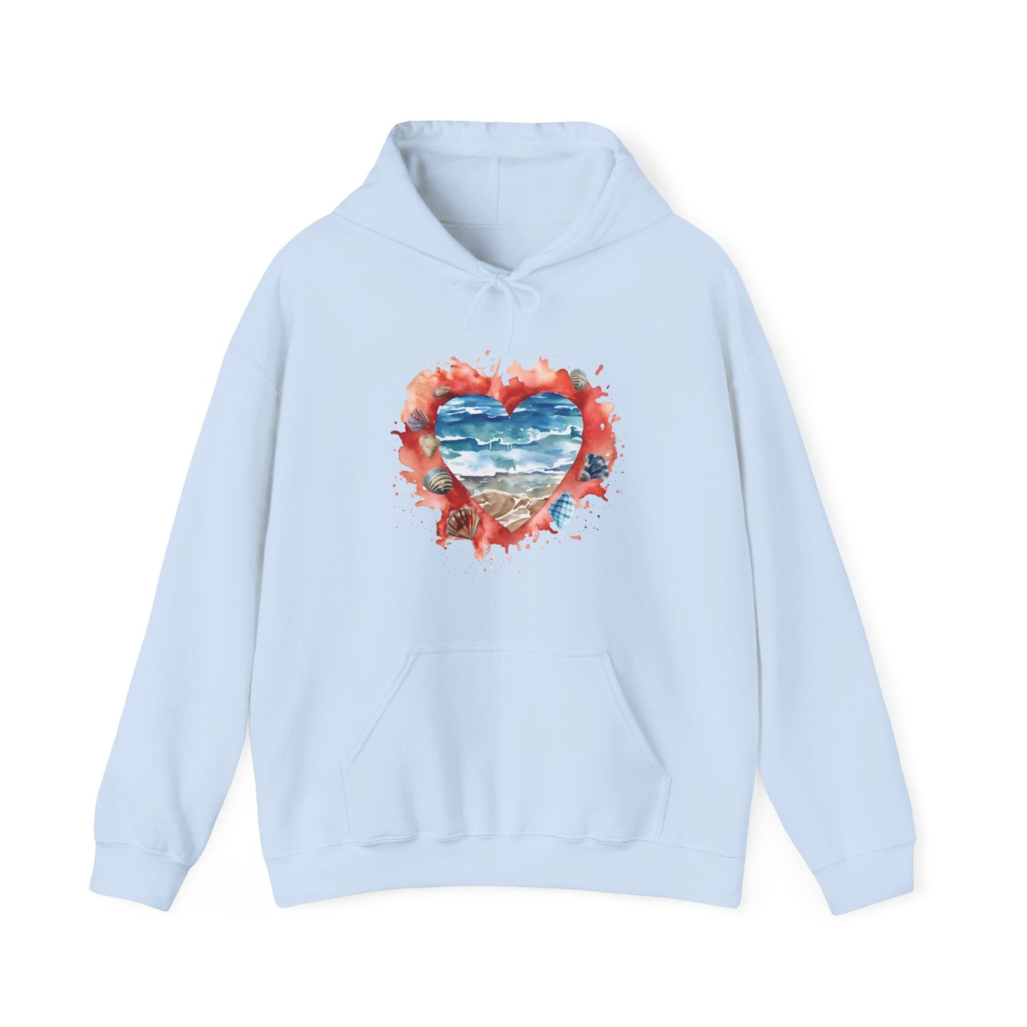 Ocean Heart Hooded Sweatshirt