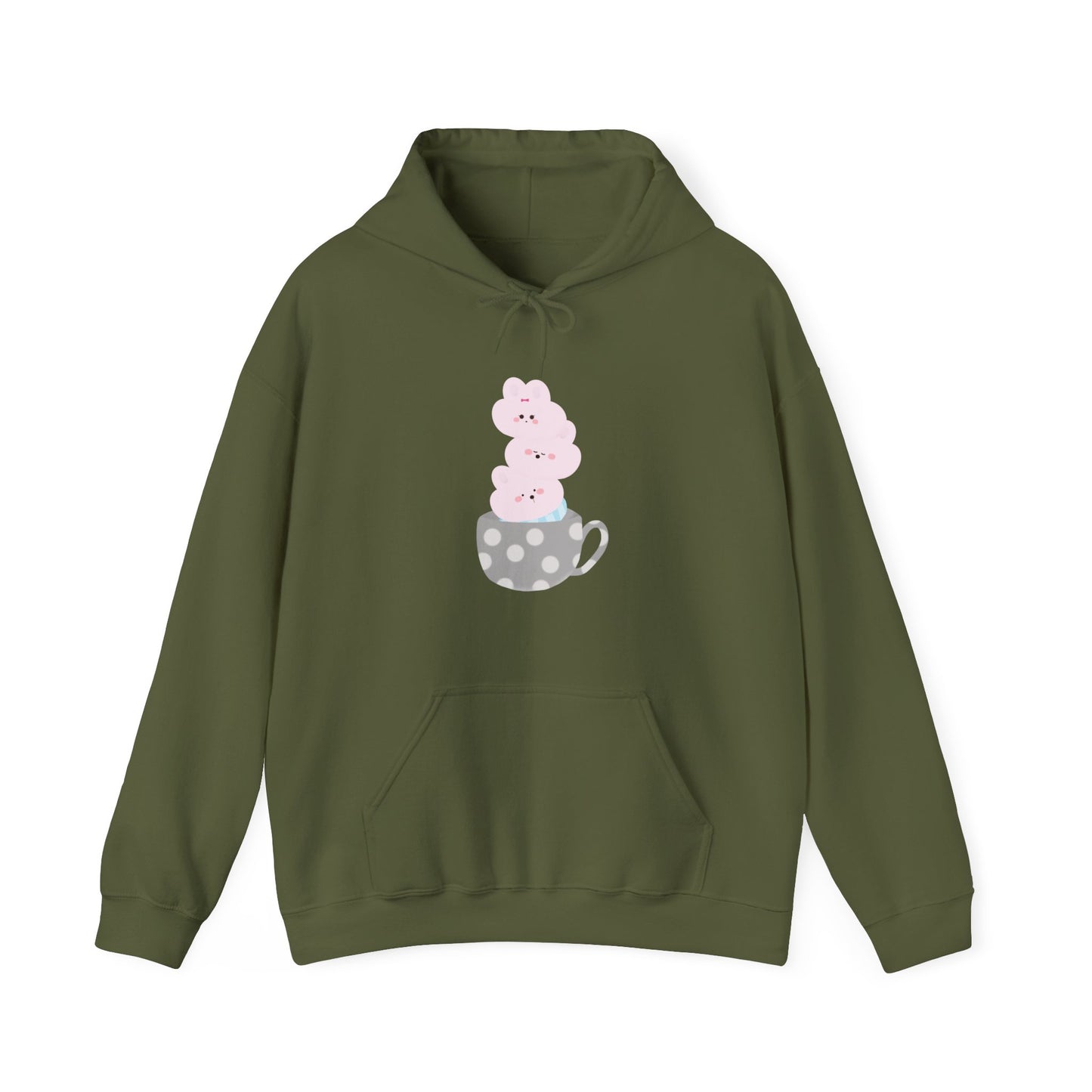 Cute Teacup Bunnies Hooded Sweatshirt