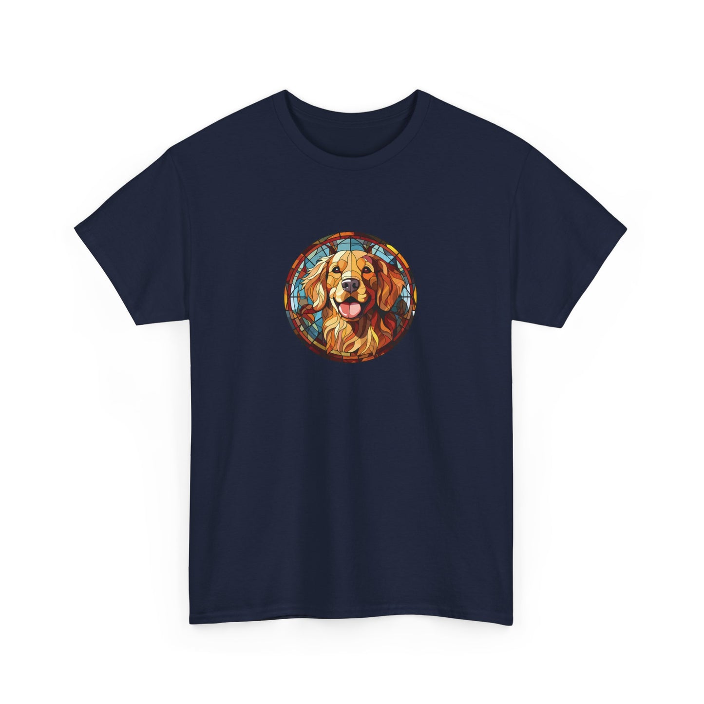 Stained Glass Golden Retriever Short Sleeve Tee