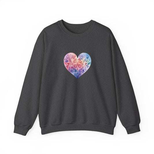 Watercolor Heart Sweatshirt 006