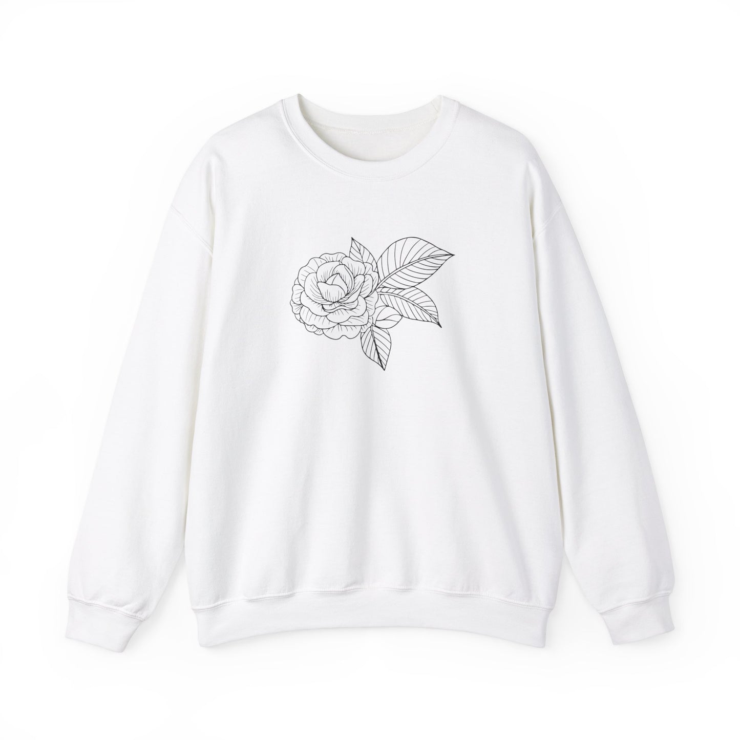 Rose with Leaves Sweatshirt