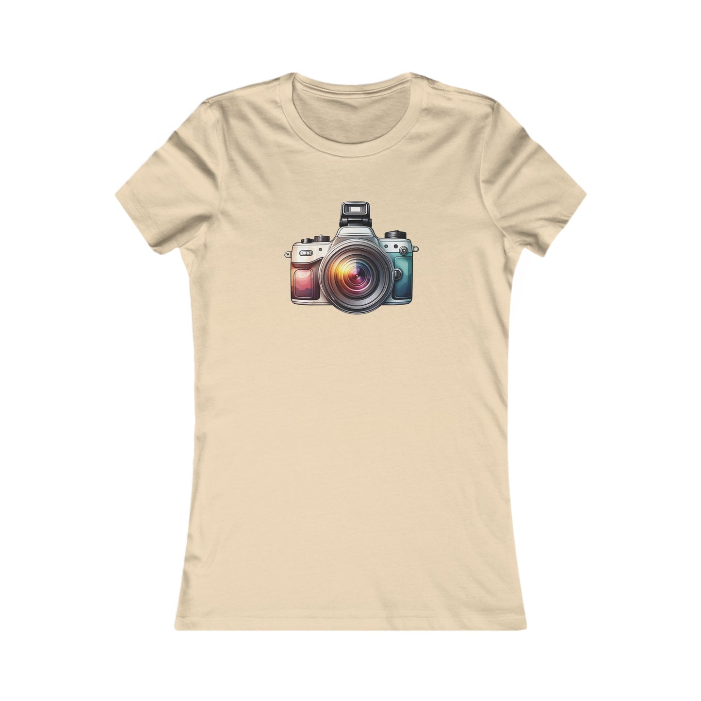 Colorful Camera Fitted Tee