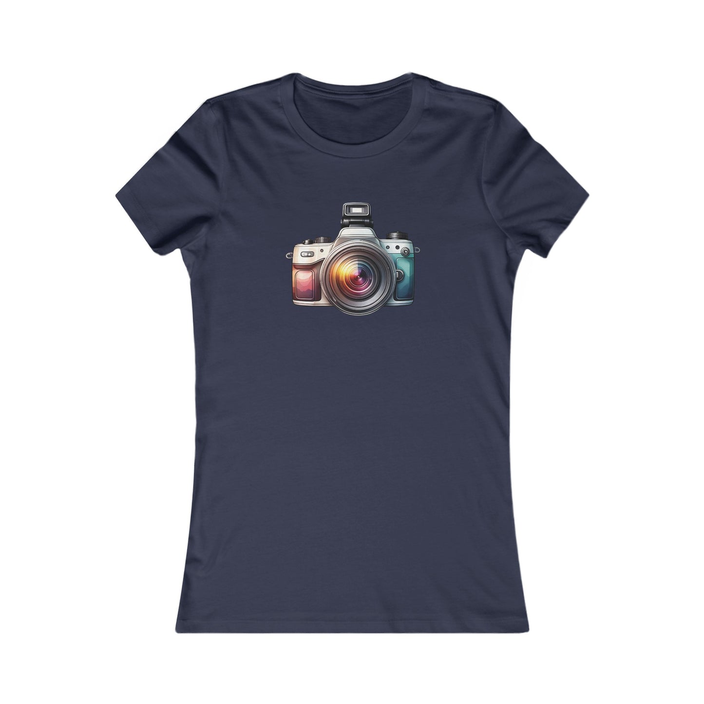 Colorful Camera Fitted Tee
