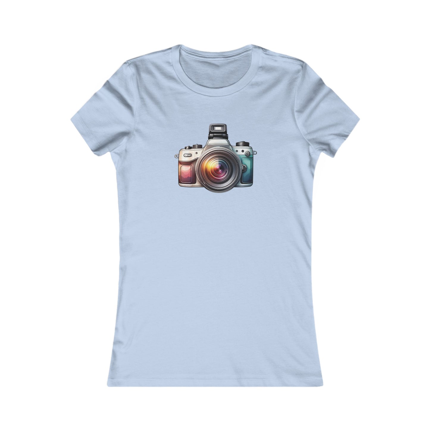 Colorful Camera Fitted Tee