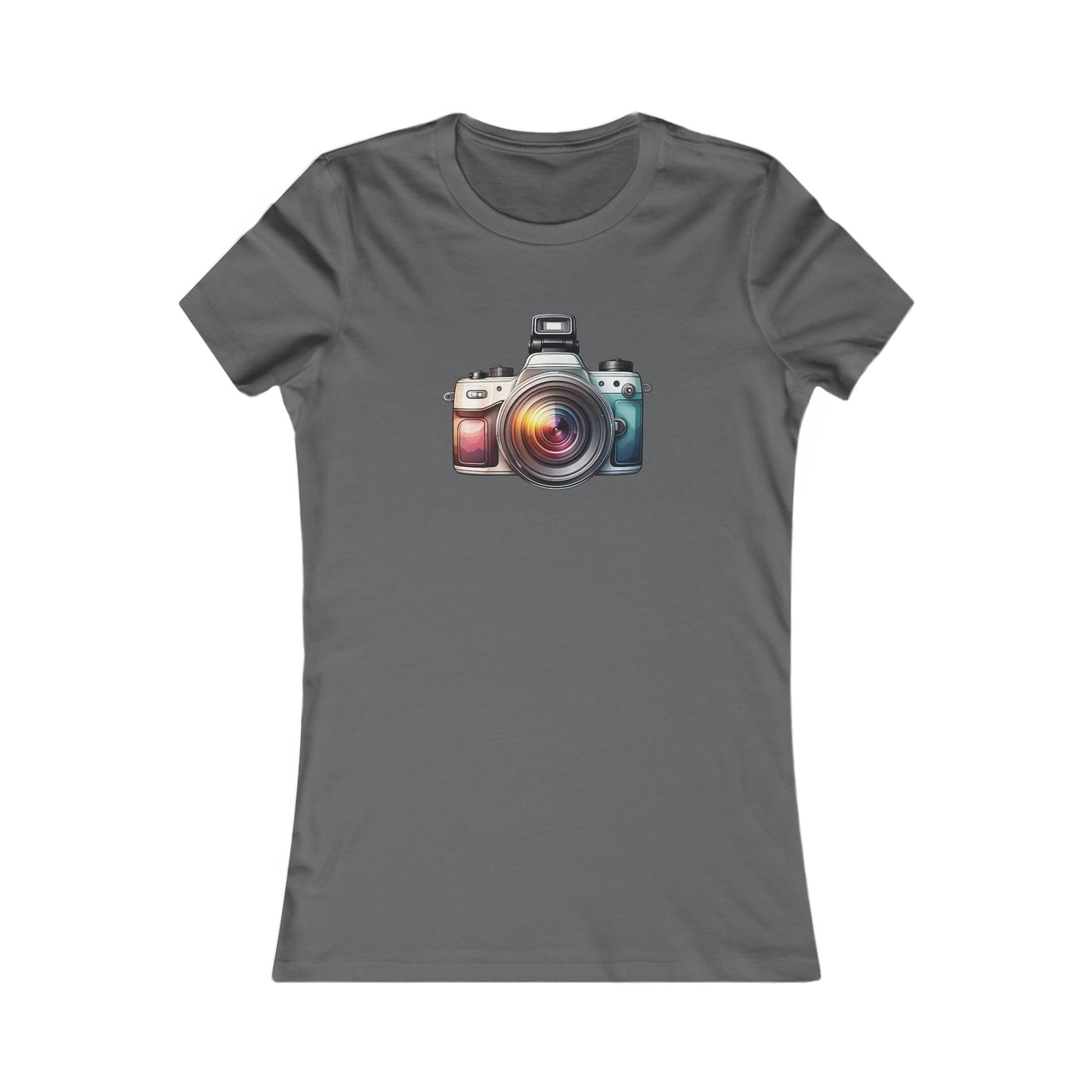 Colorful Camera Fitted Tee