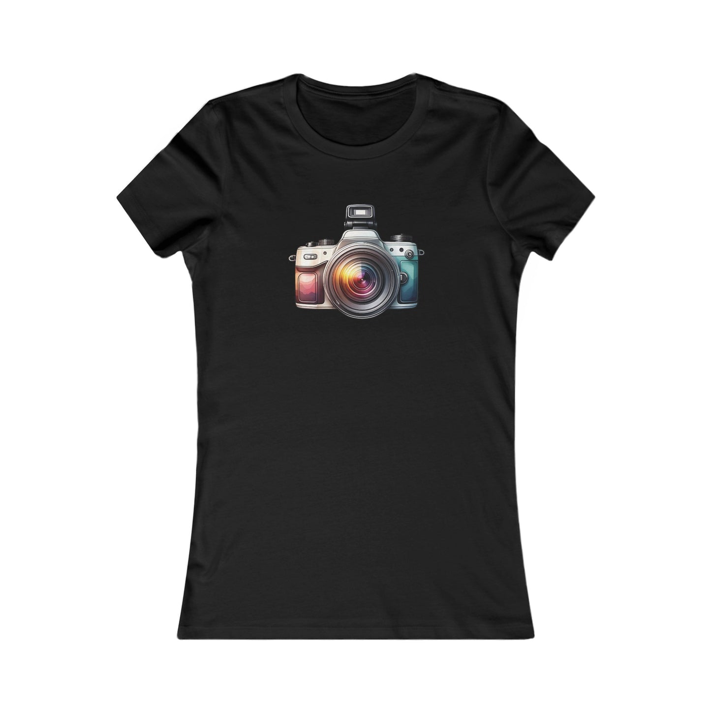Colorful Camera Fitted Tee