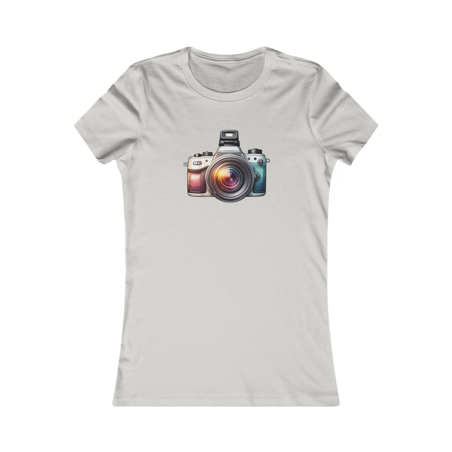 Colorful Camera Fitted Tee