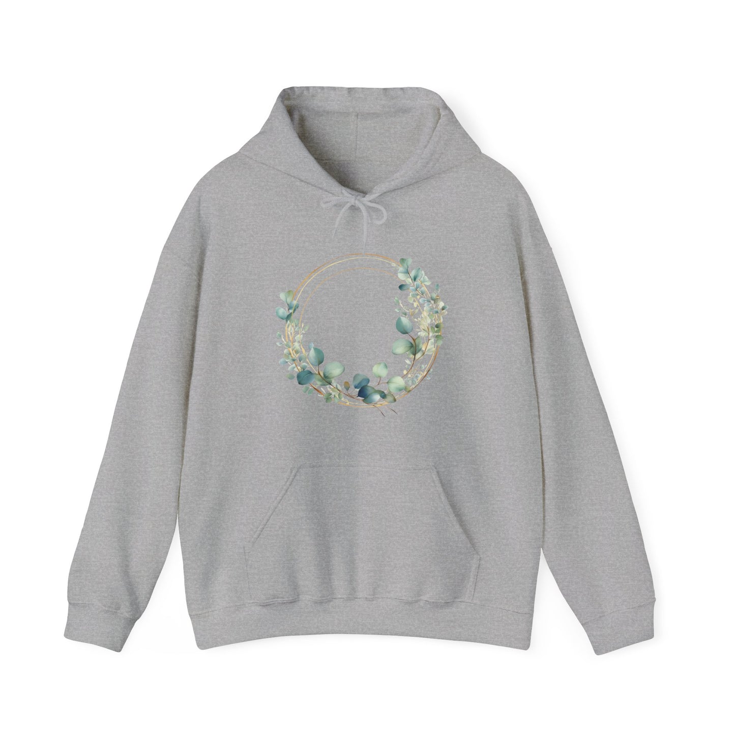 Watercolor Leaf Circle Hooded Sweatshirt