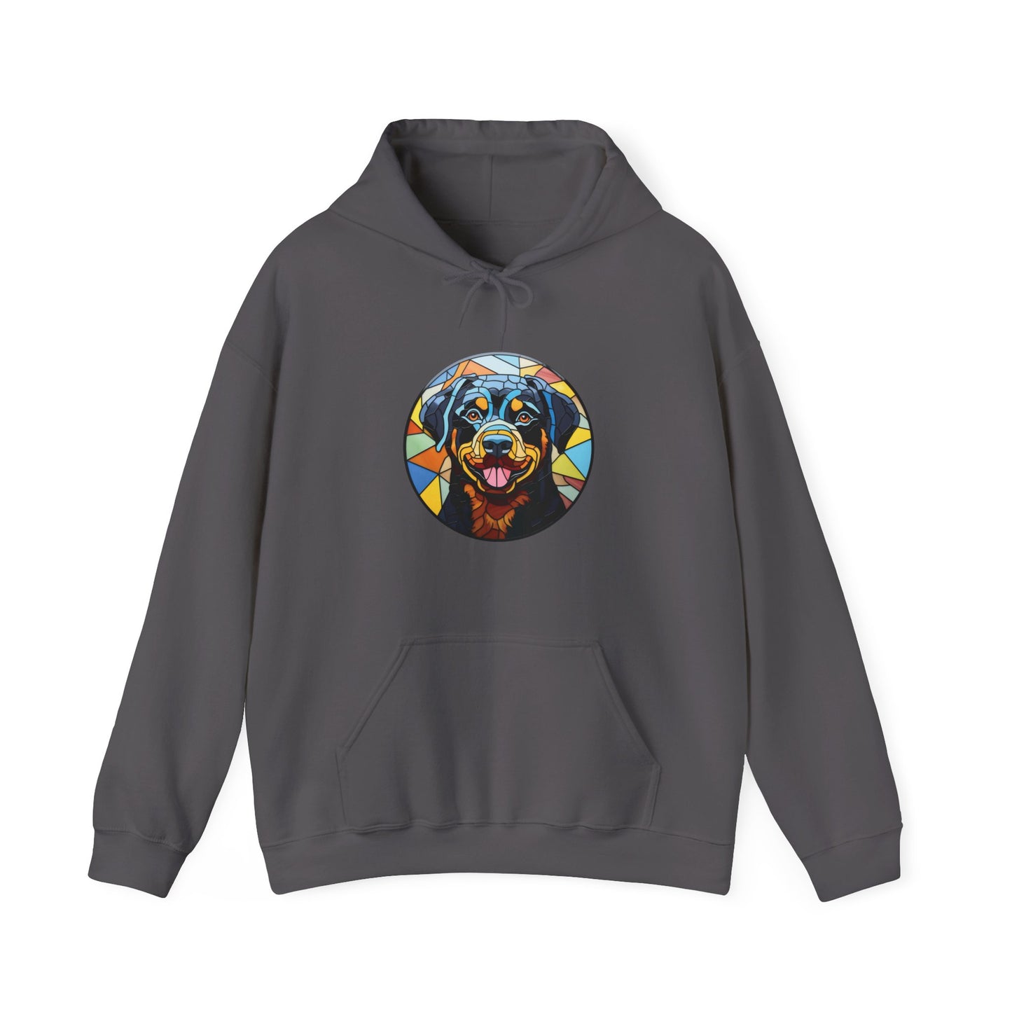 Stained Glass Rottweiler Hooded Sweatshirt