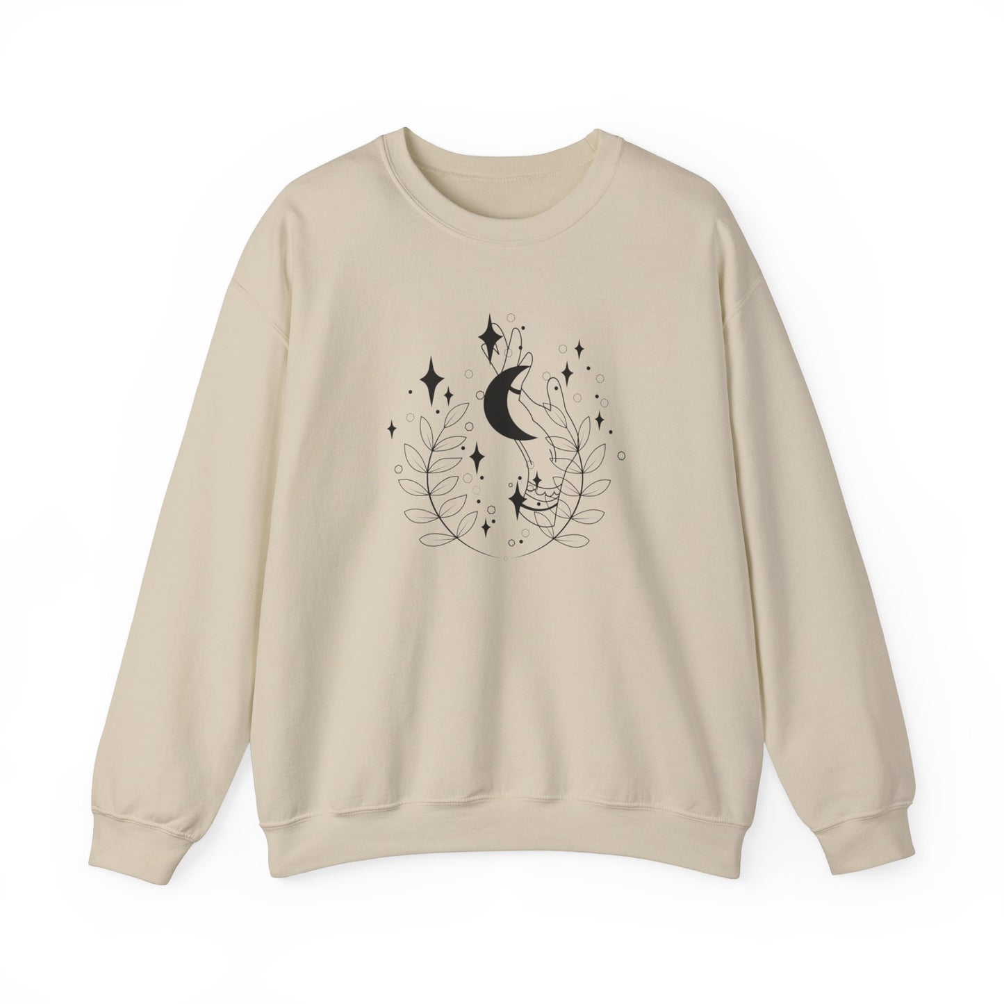 Crescent Moon and Leaves Sweatshirt