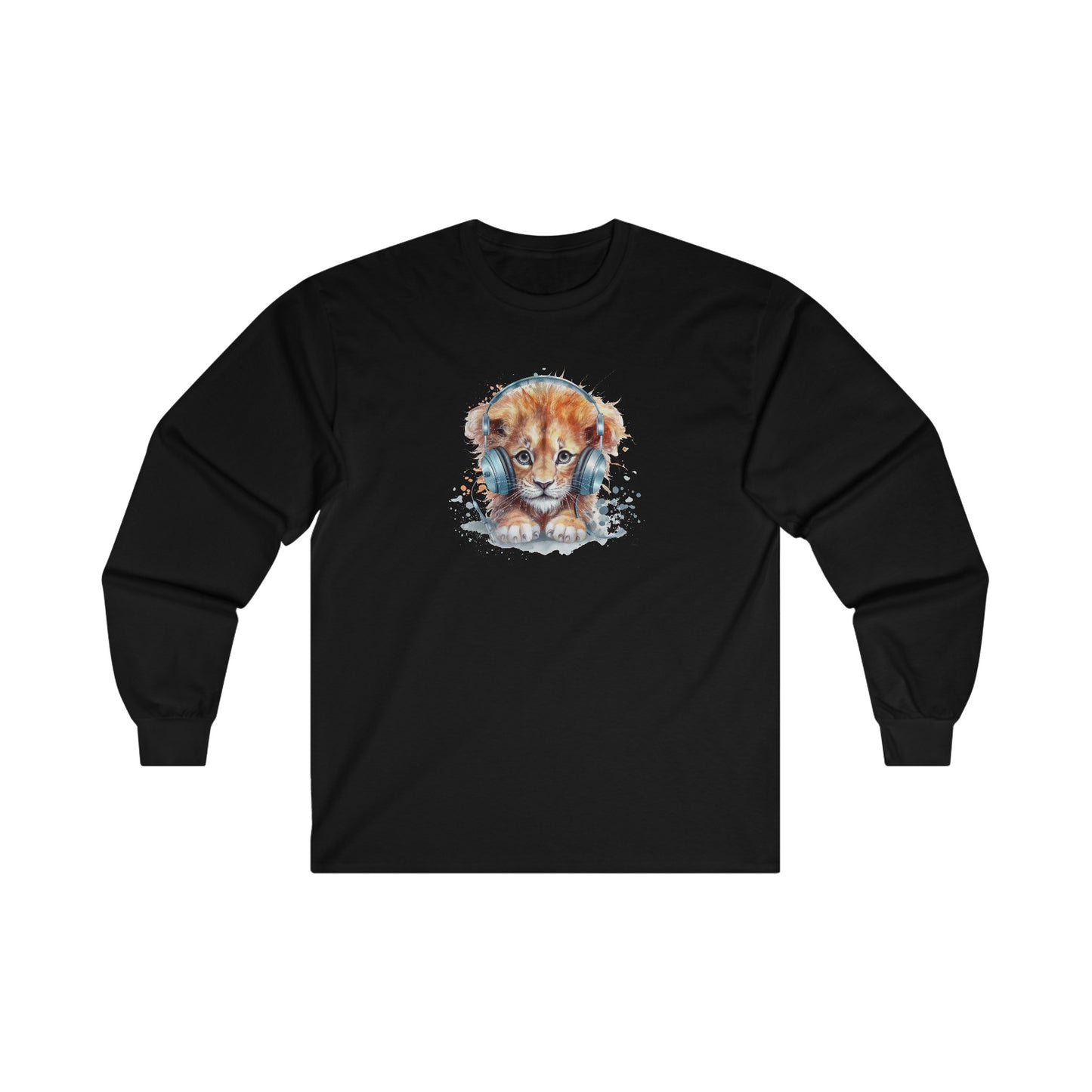 Lion with Headphones Long Sleeve Tee