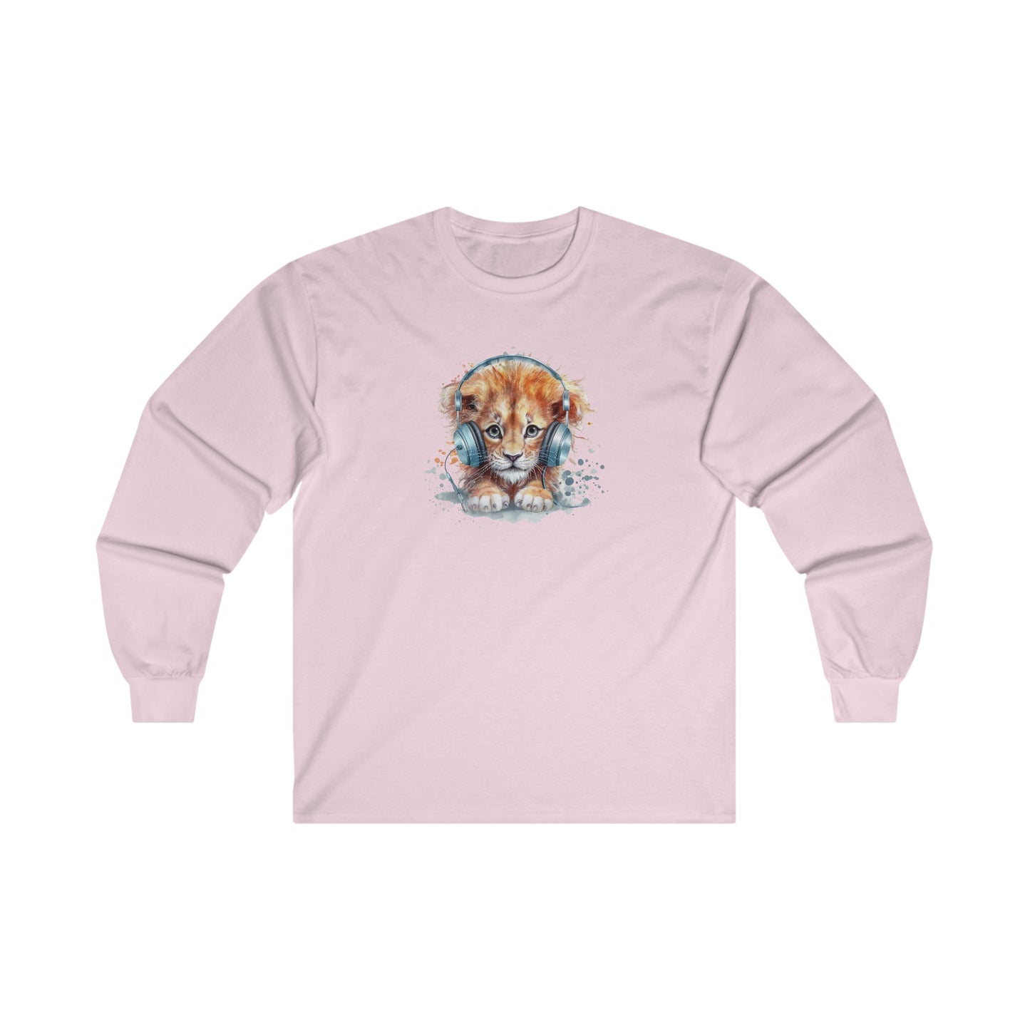 Lion with Headphones Long Sleeve Tee