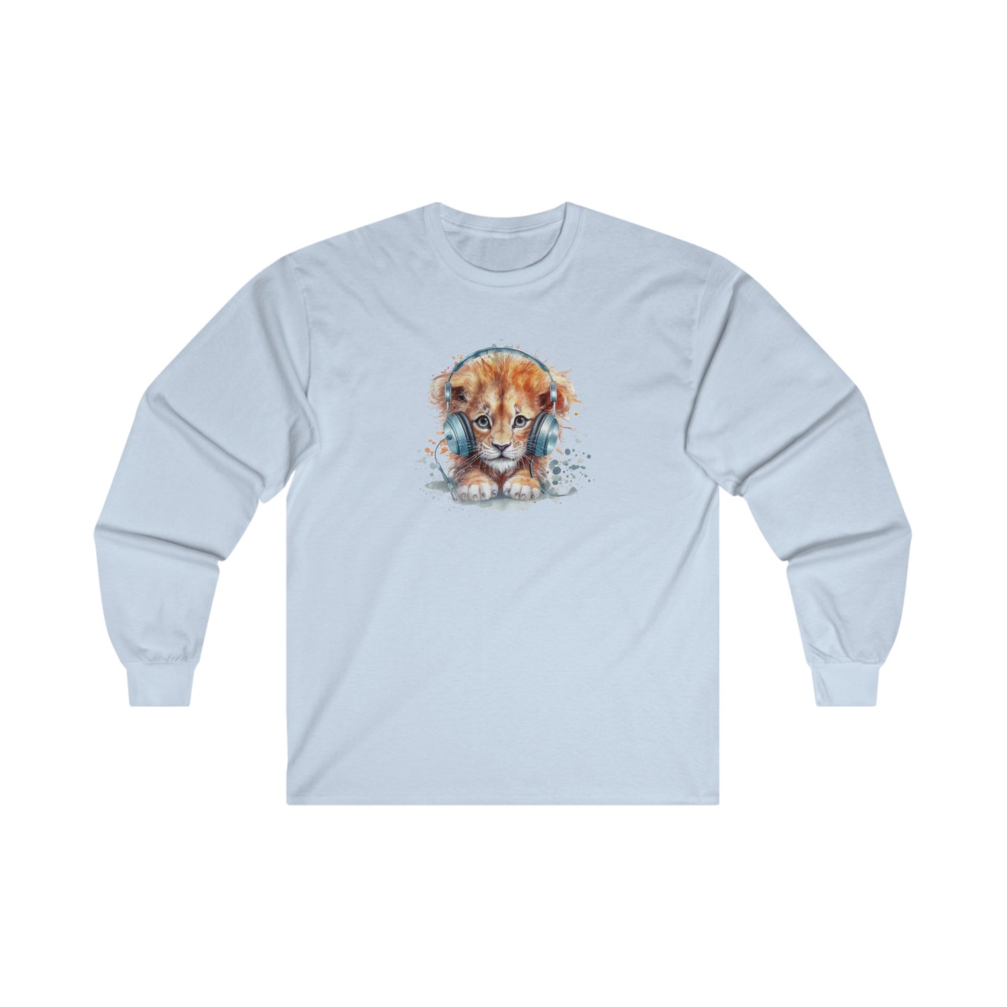 Lion with Headphones Long Sleeve Tee