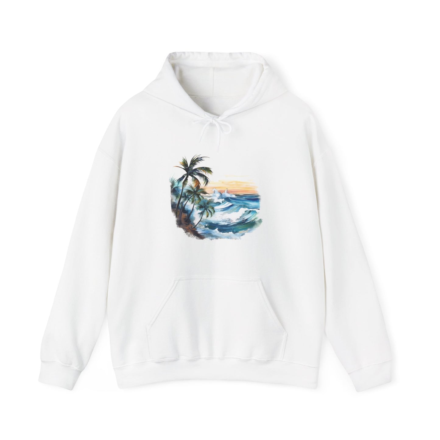Watercolor Tropical Hooded Sweatshirt