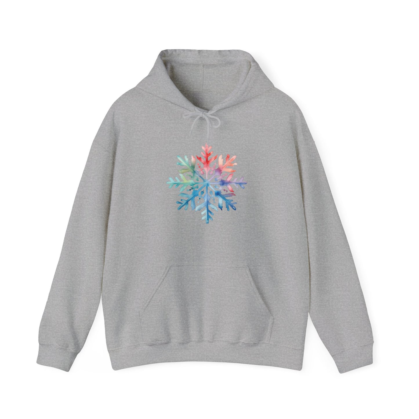 Watercolor Snowflake Hooded Sweatshirt