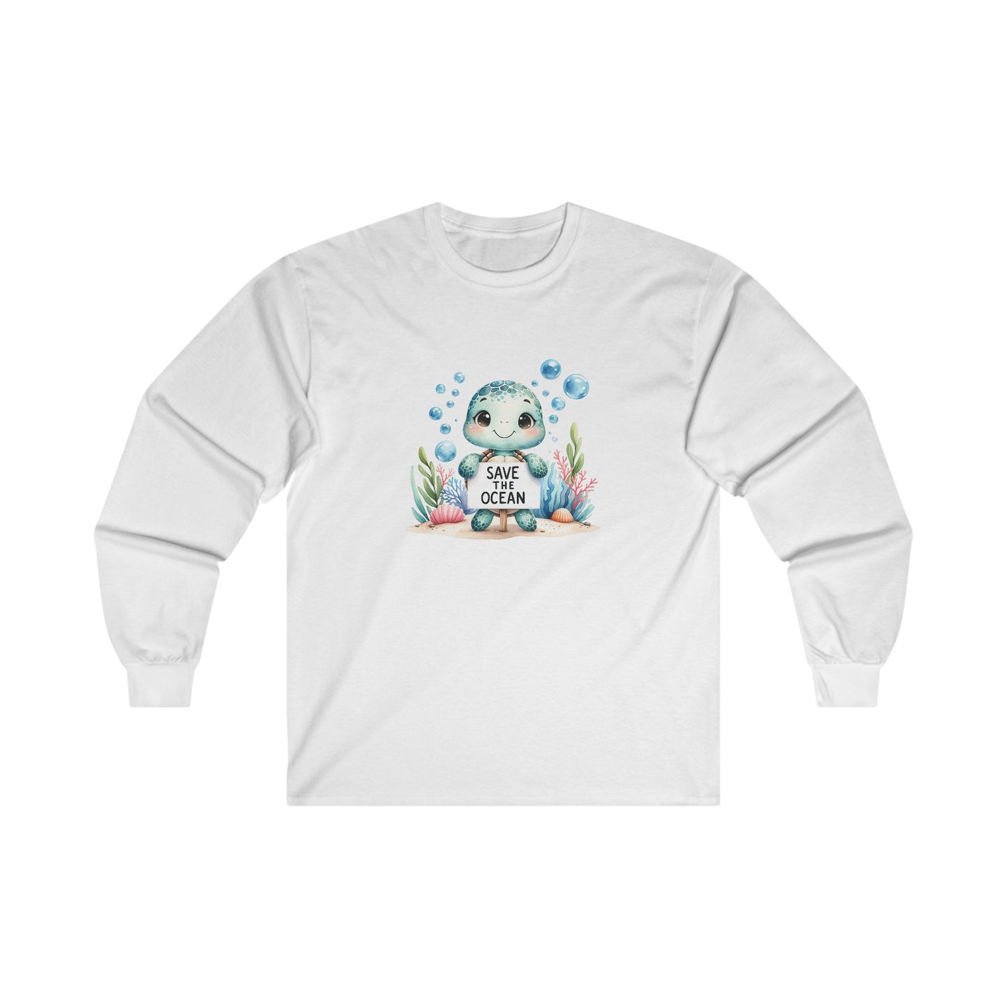 Save the Ocean Turtle Long Sleeve Tee