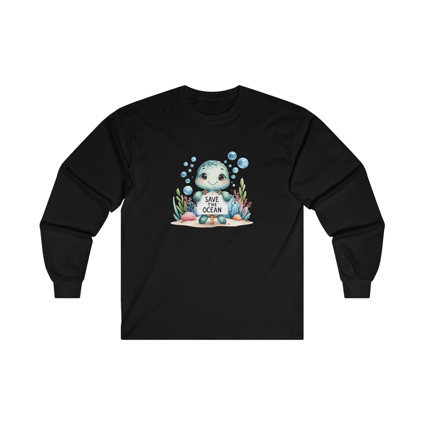 Save the Ocean Turtle Long Sleeve Tee