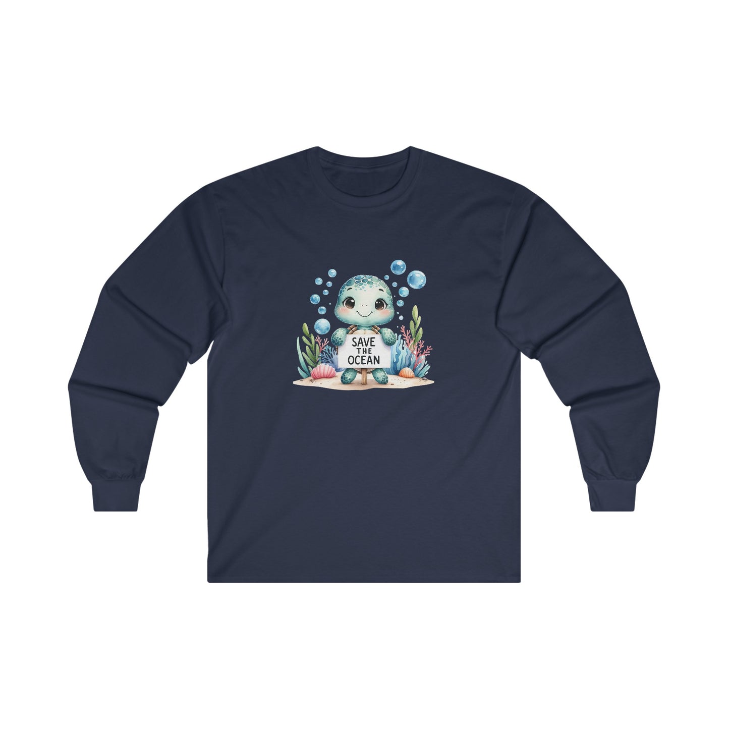 Save the Ocean Turtle Long Sleeve Tee