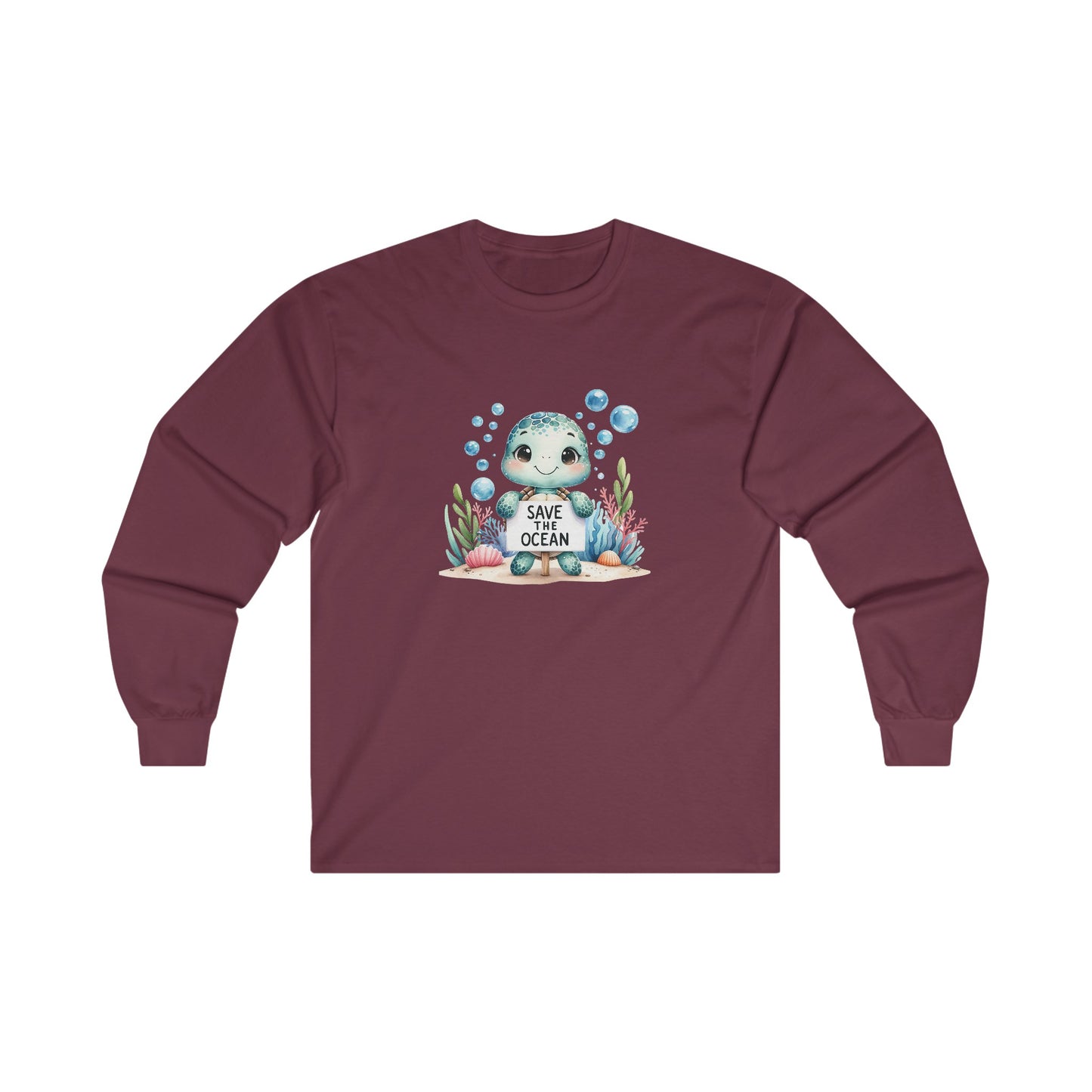 Save the Ocean Turtle Long Sleeve Tee