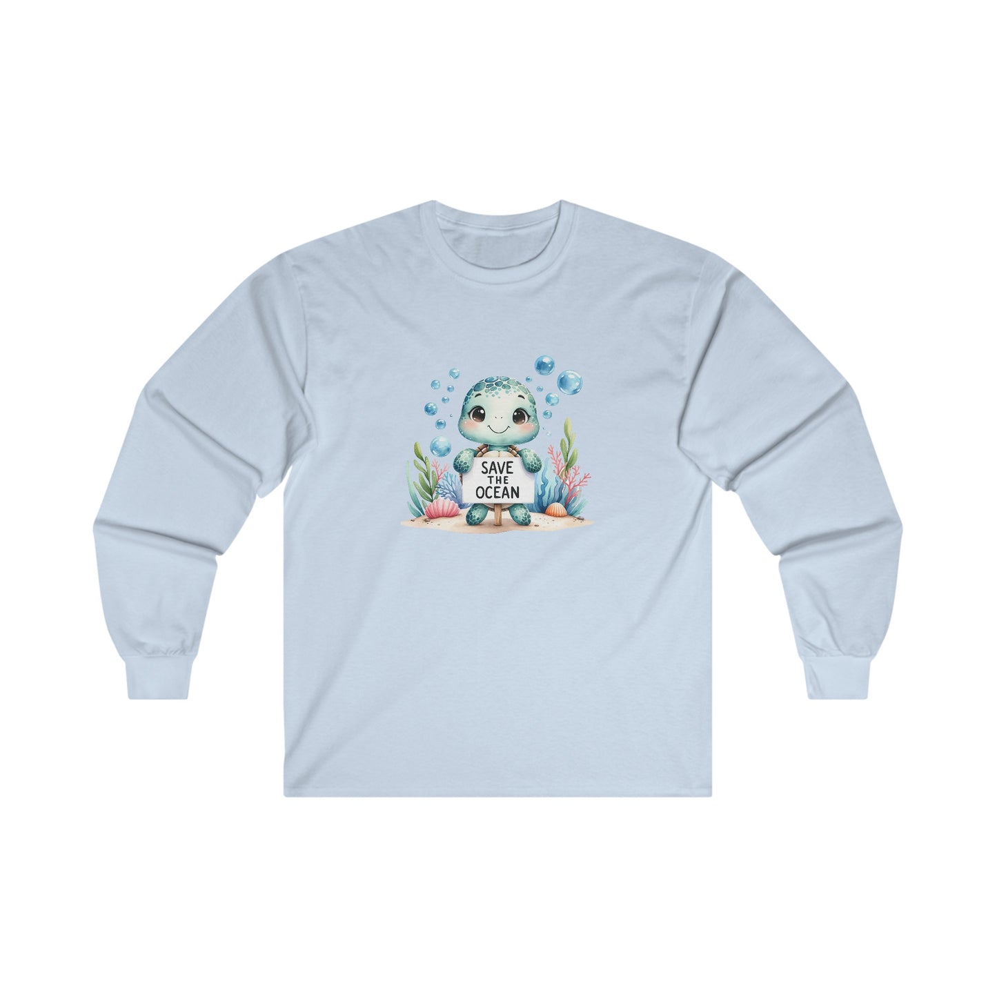 Save the Ocean Turtle Long Sleeve Tee