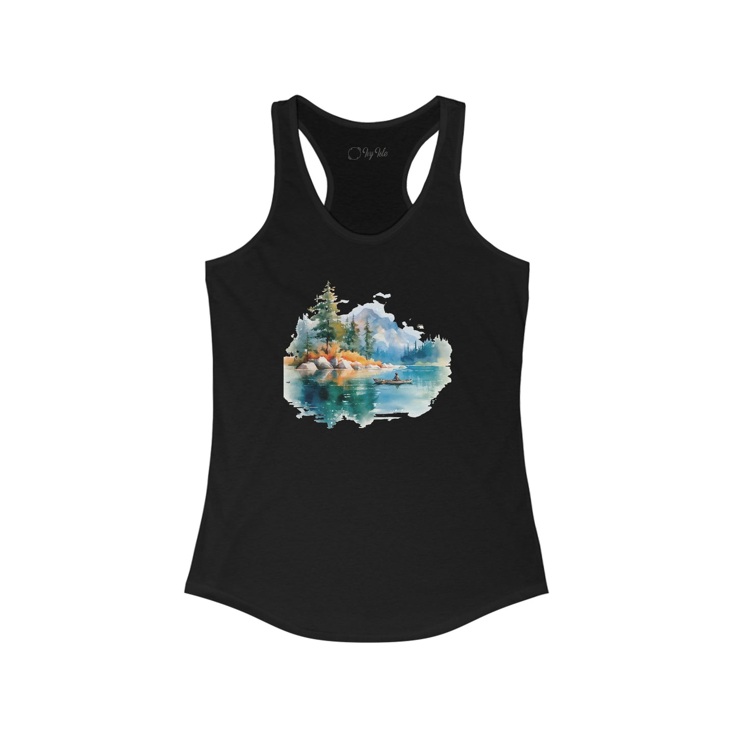 Watercolor Lake Racerback Tank