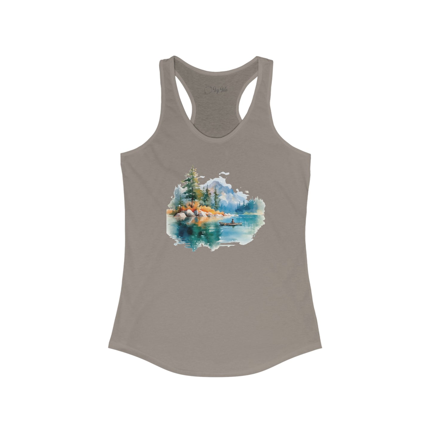 Watercolor Lake Racerback Tank