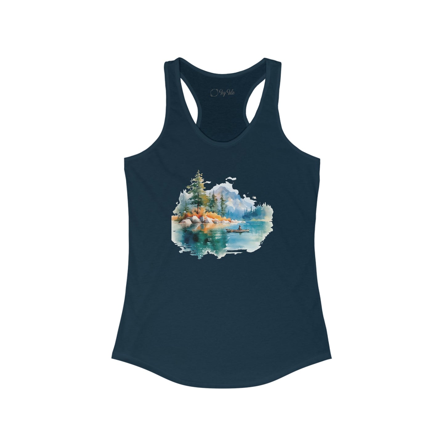 Watercolor Lake Racerback Tank