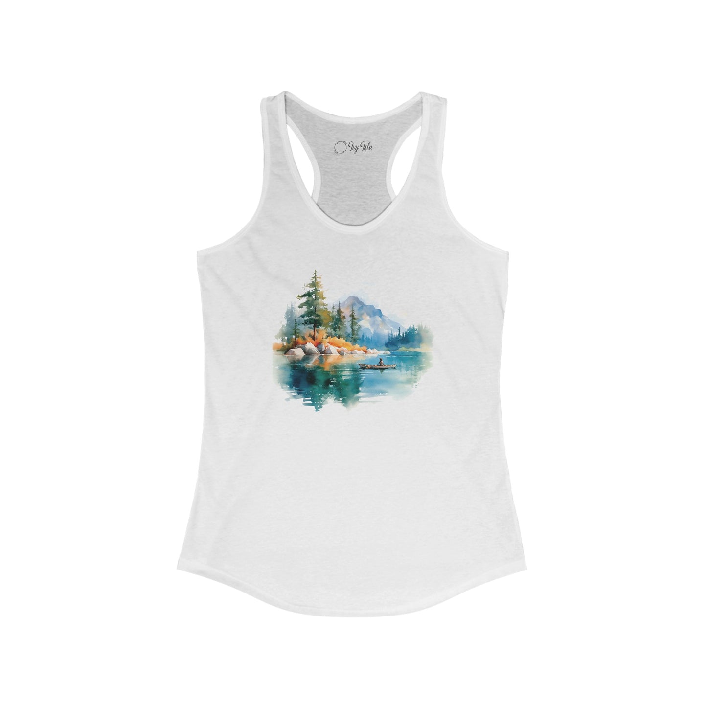 Watercolor Lake Racerback Tank