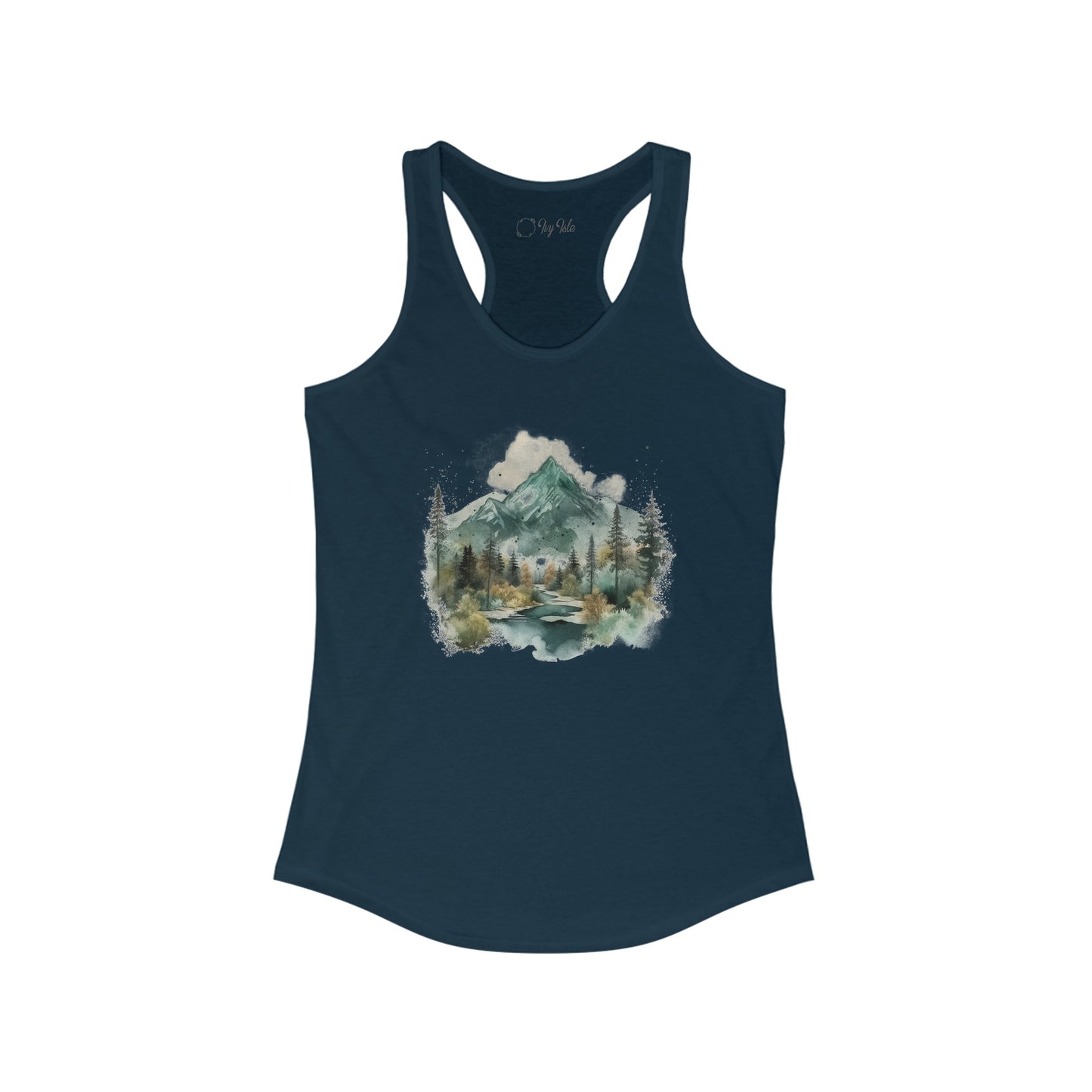 Watercolor Mountains Racerback Tank