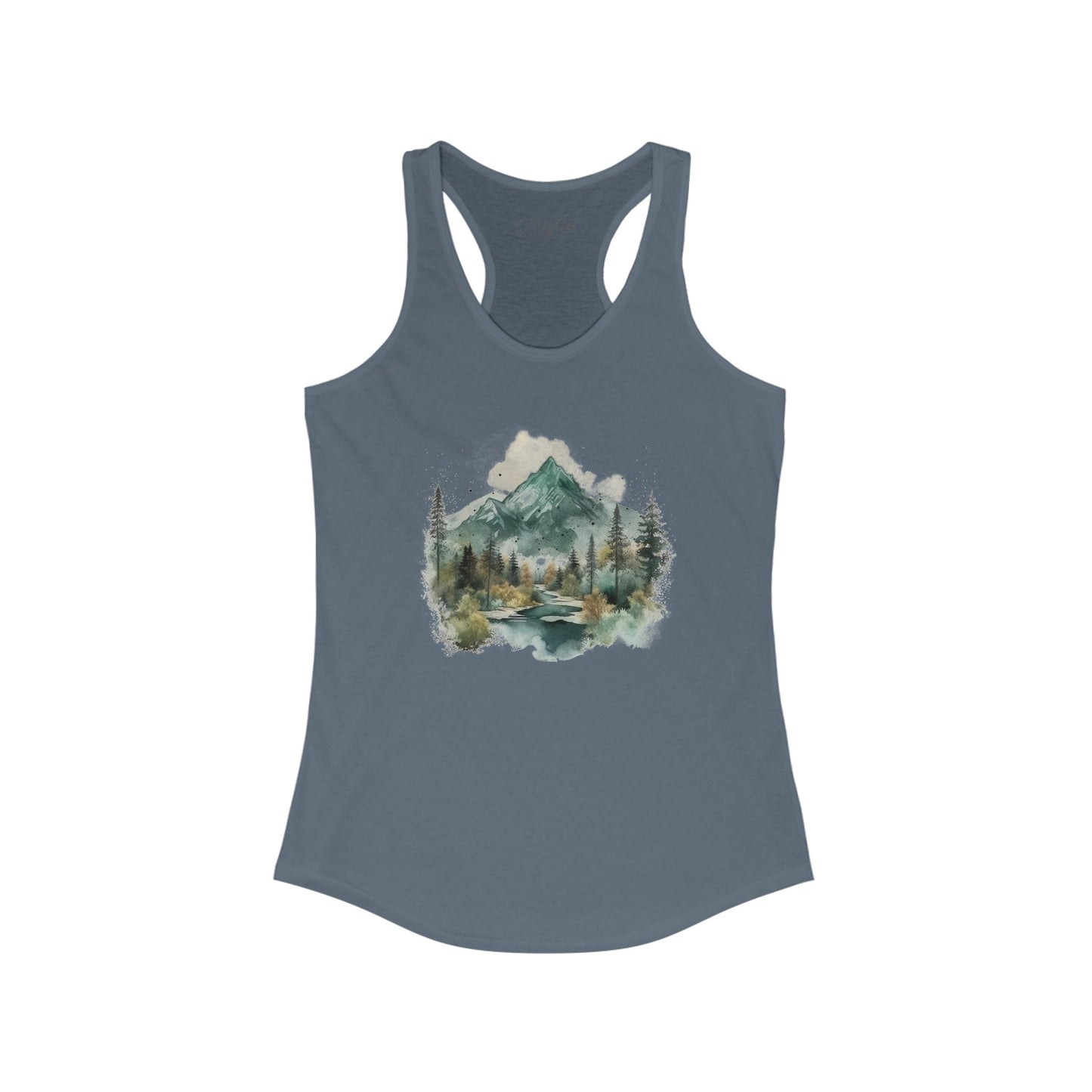 Watercolor Mountains Racerback Tank