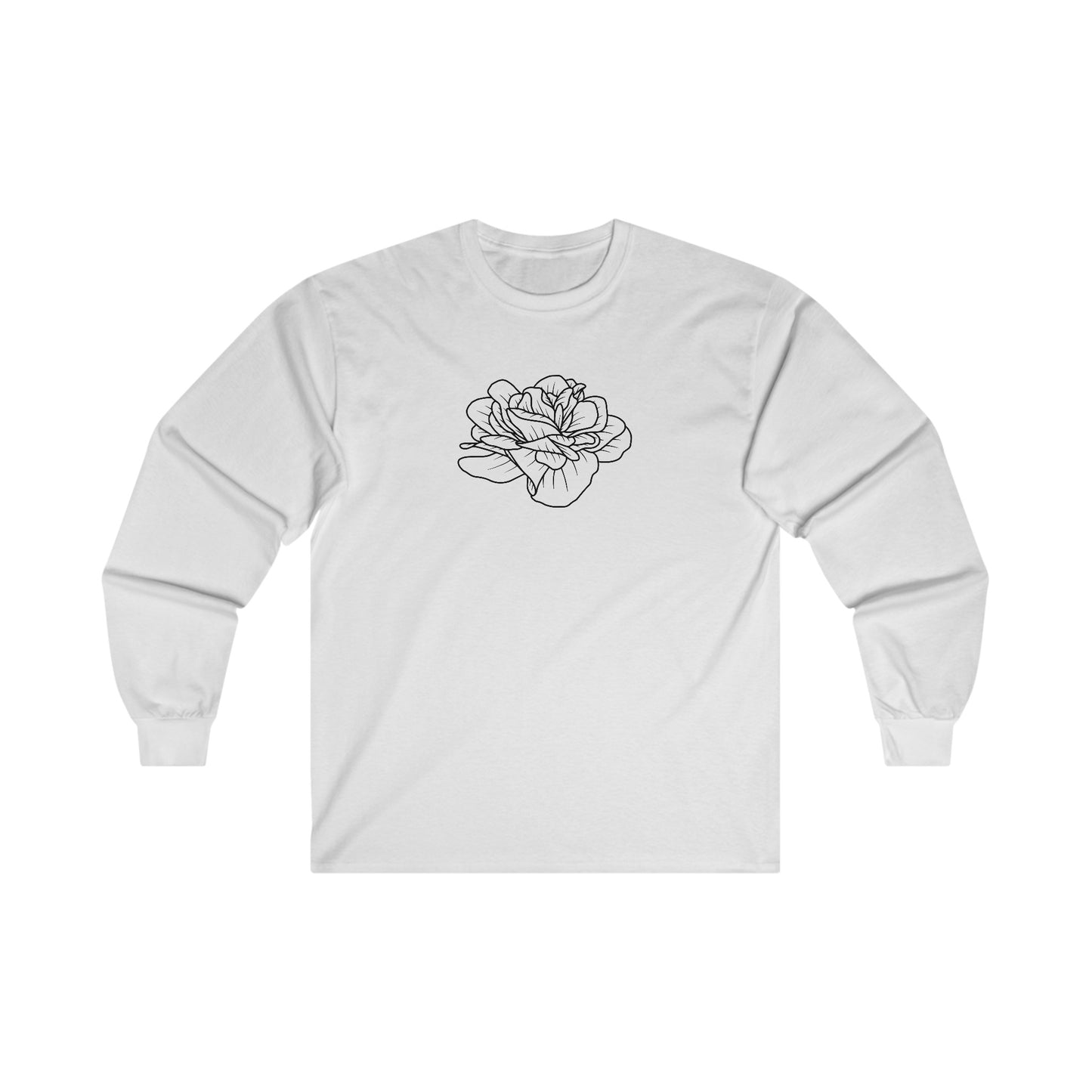 Rose Outline Long Sleeve Tee