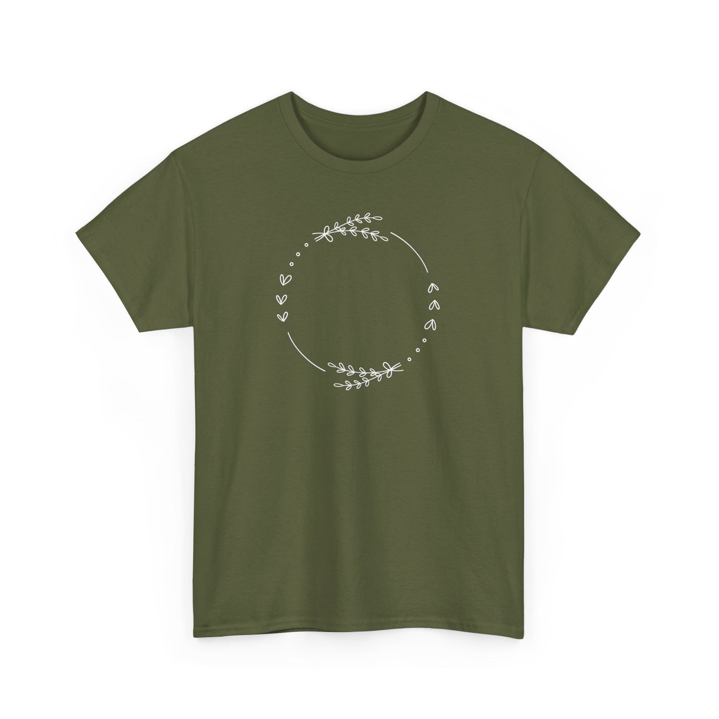 Leaf and Hearts Circle Short Sleeve Tee
