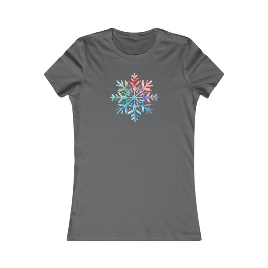 Watercolor Snowflake Fitted Tee