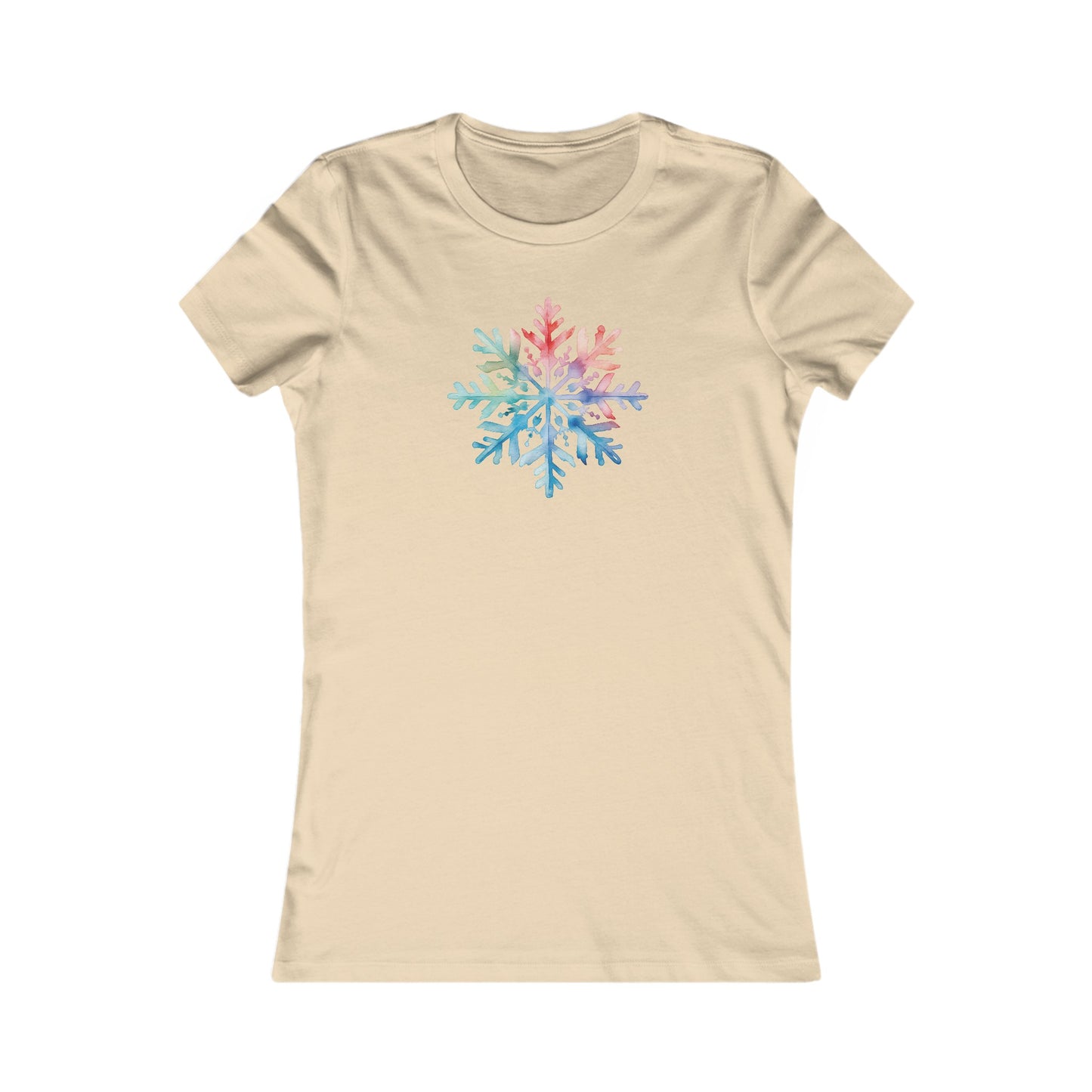 Watercolor Snowflake Fitted Tee