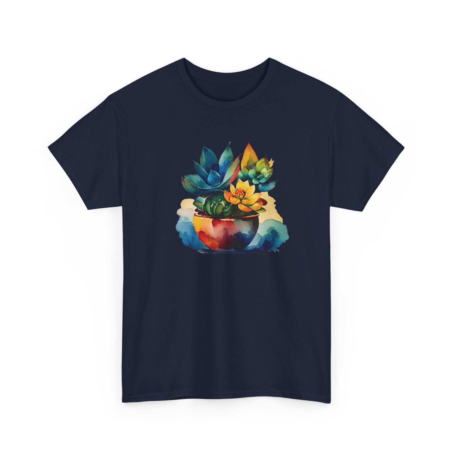 Watercolor Succulent Short Sleeve Tee