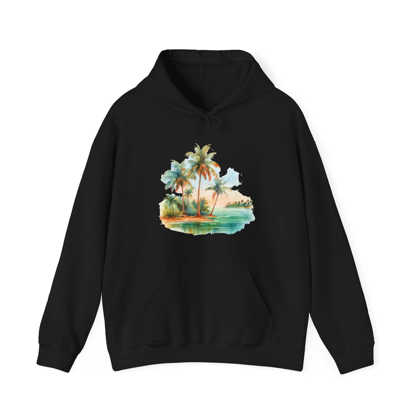 Watercolor Beach Hooded Sweatshirt