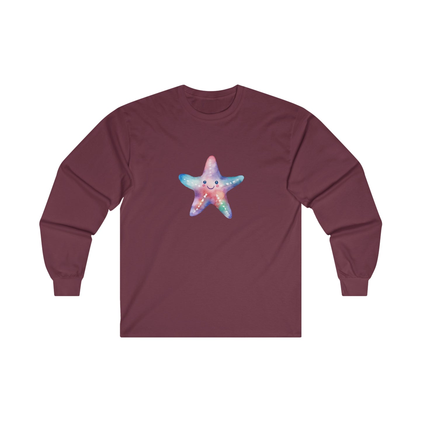 Watercolor Starfish Long Sleeve Tee