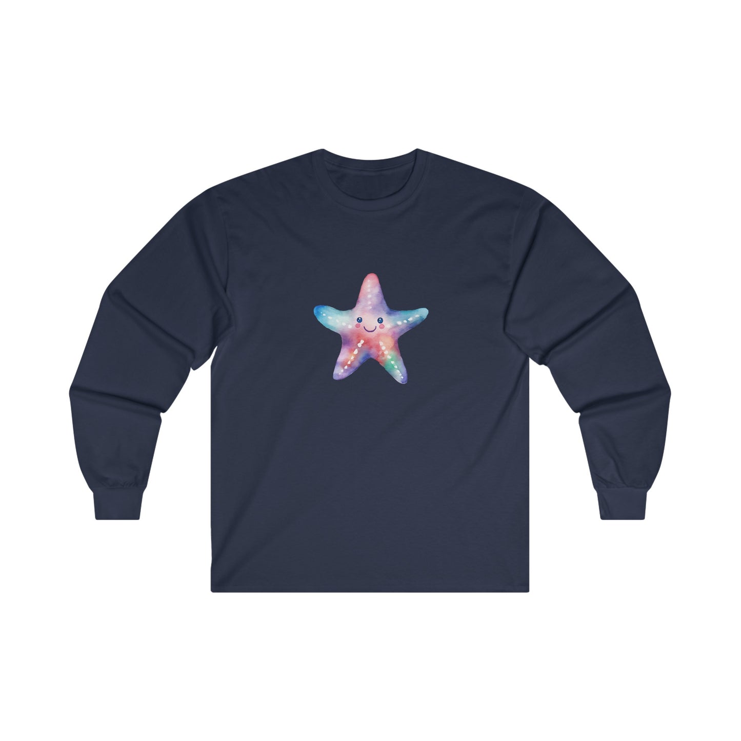 Watercolor Starfish Long Sleeve Tee
