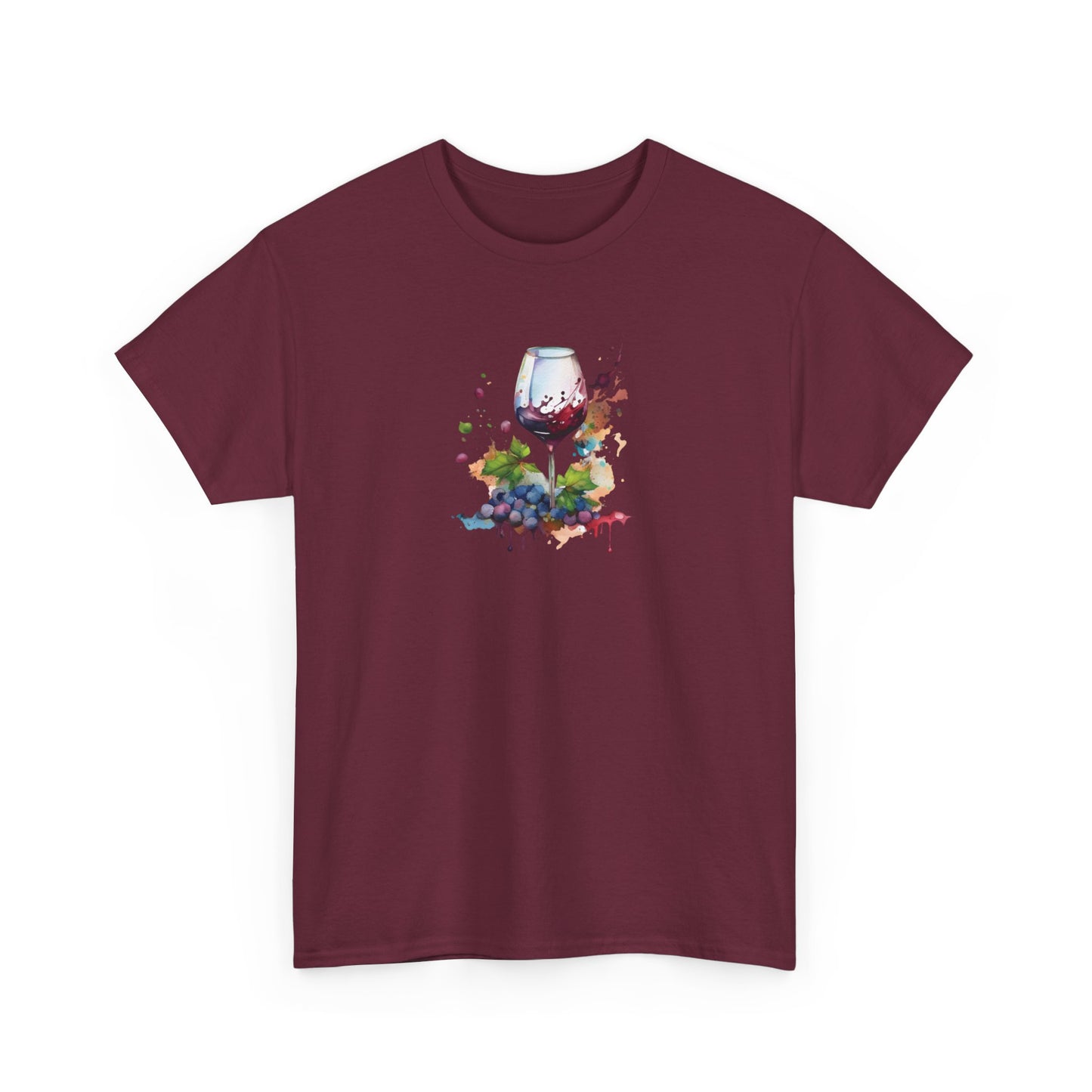 Watercolor Red Wine Short Sleeve Tee