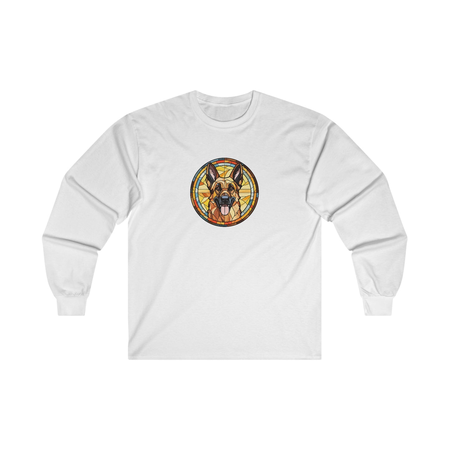Stained Glass German Shepherd Long Sleeve Tee