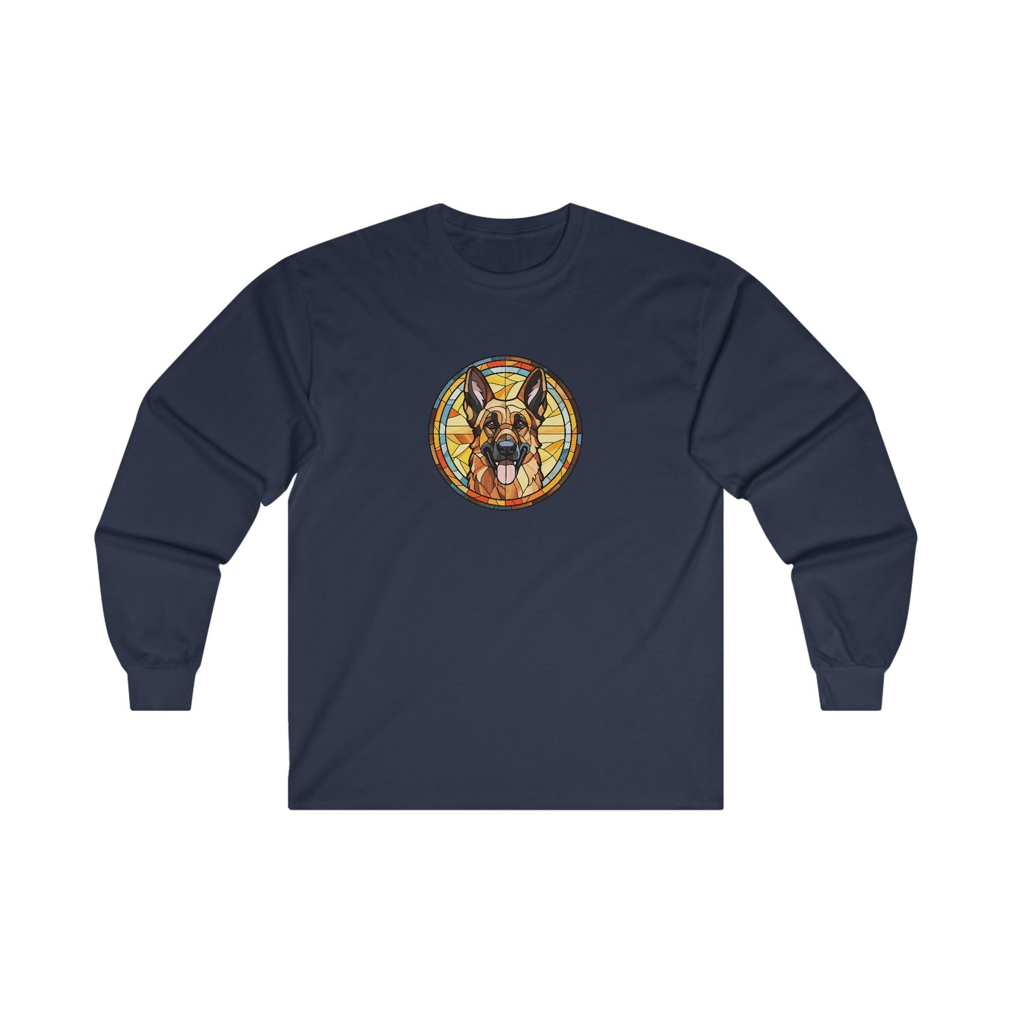 Stained Glass German Shepherd Long Sleeve Tee