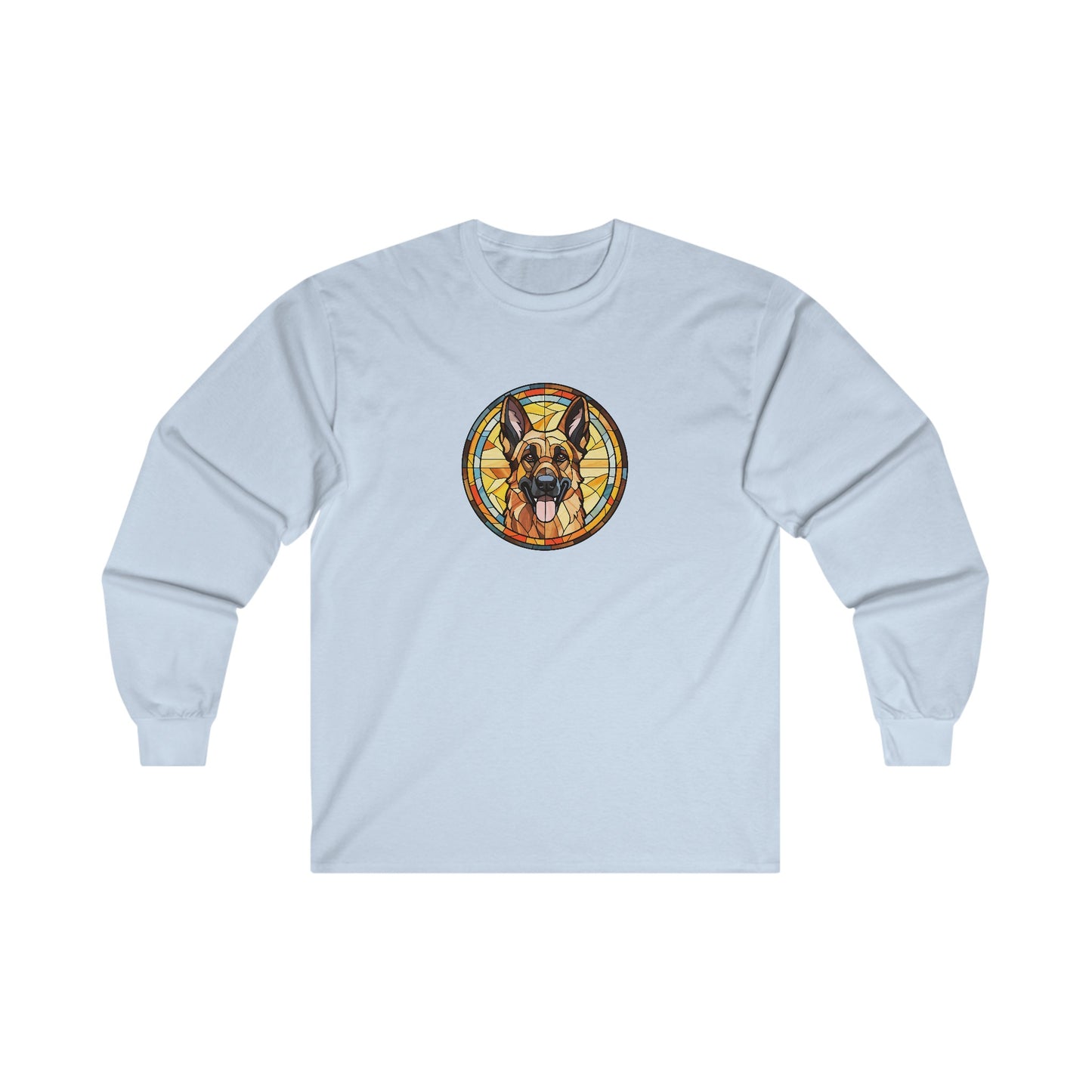 Stained Glass German Shepherd Long Sleeve Tee