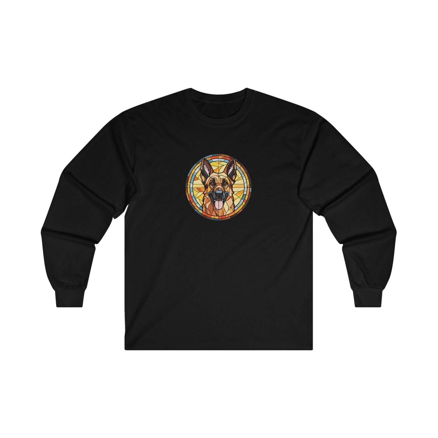 Stained Glass German Shepherd Long Sleeve Tee