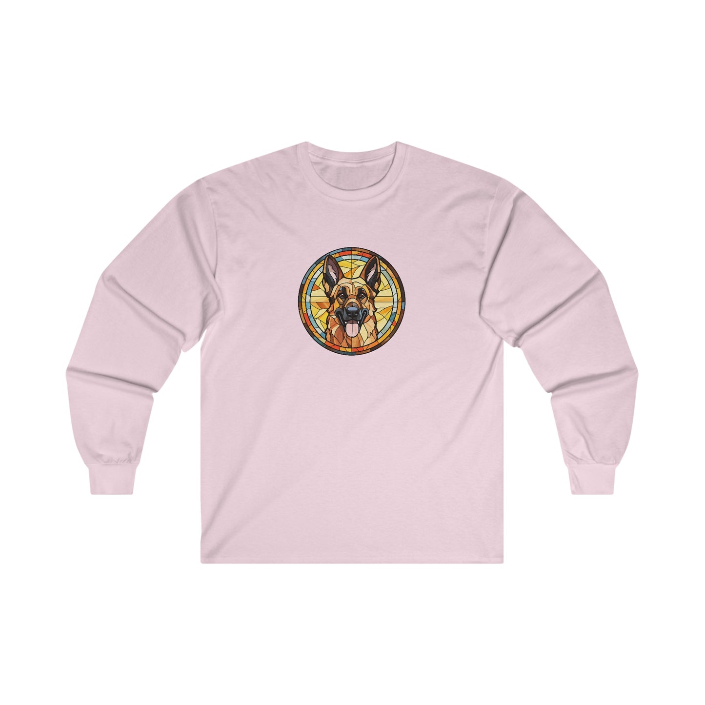 Stained Glass German Shepherd Long Sleeve Tee