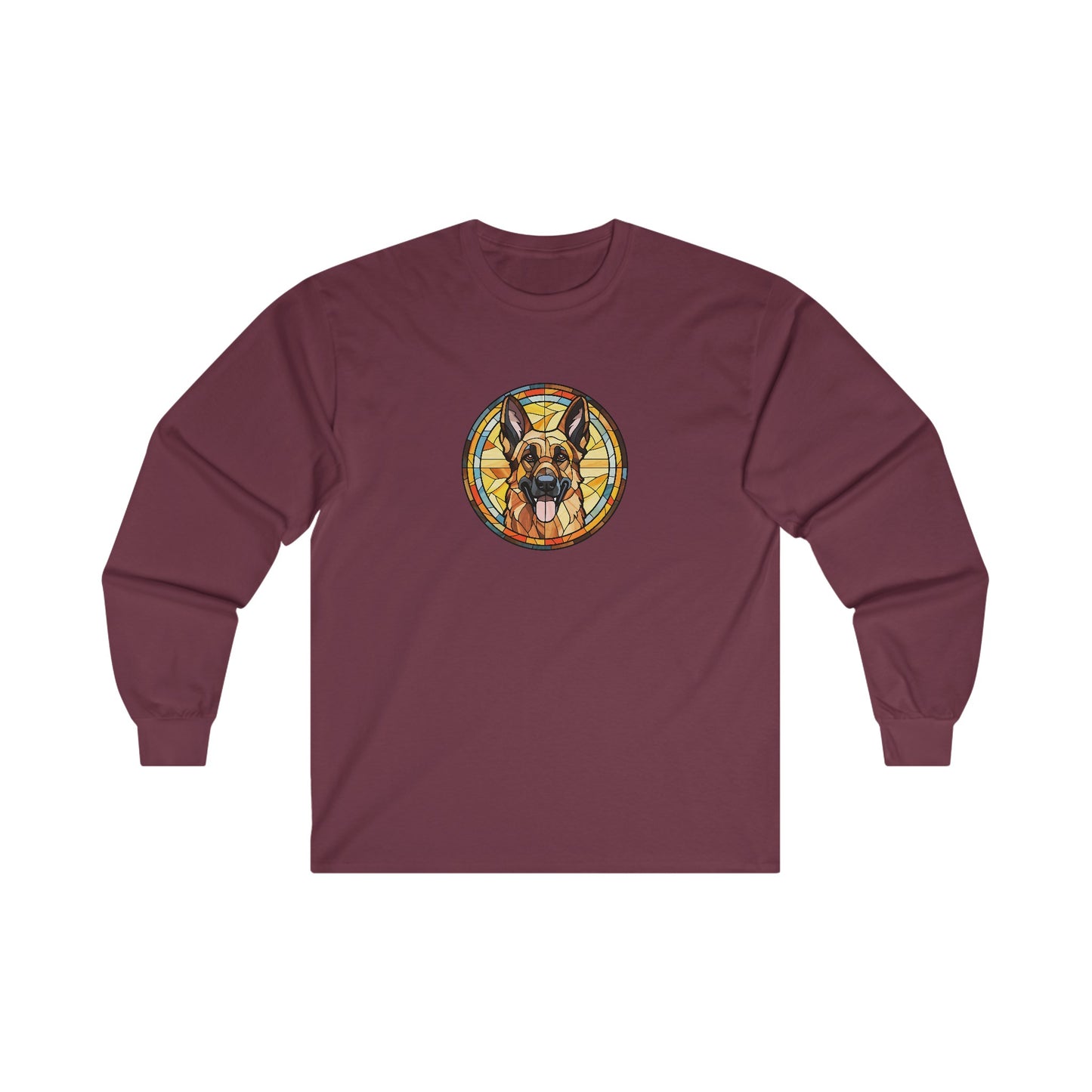 Stained Glass German Shepherd Long Sleeve Tee
